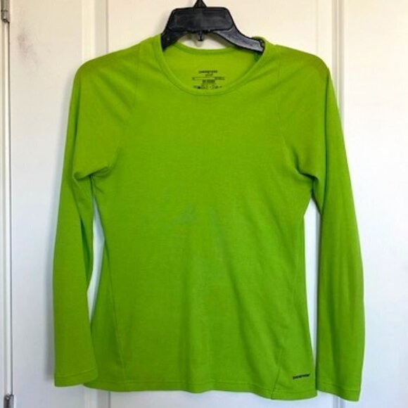 PATAGONIA Capilene 2 Lime Green Base Layer Shirt XS - Picture 2 of 6